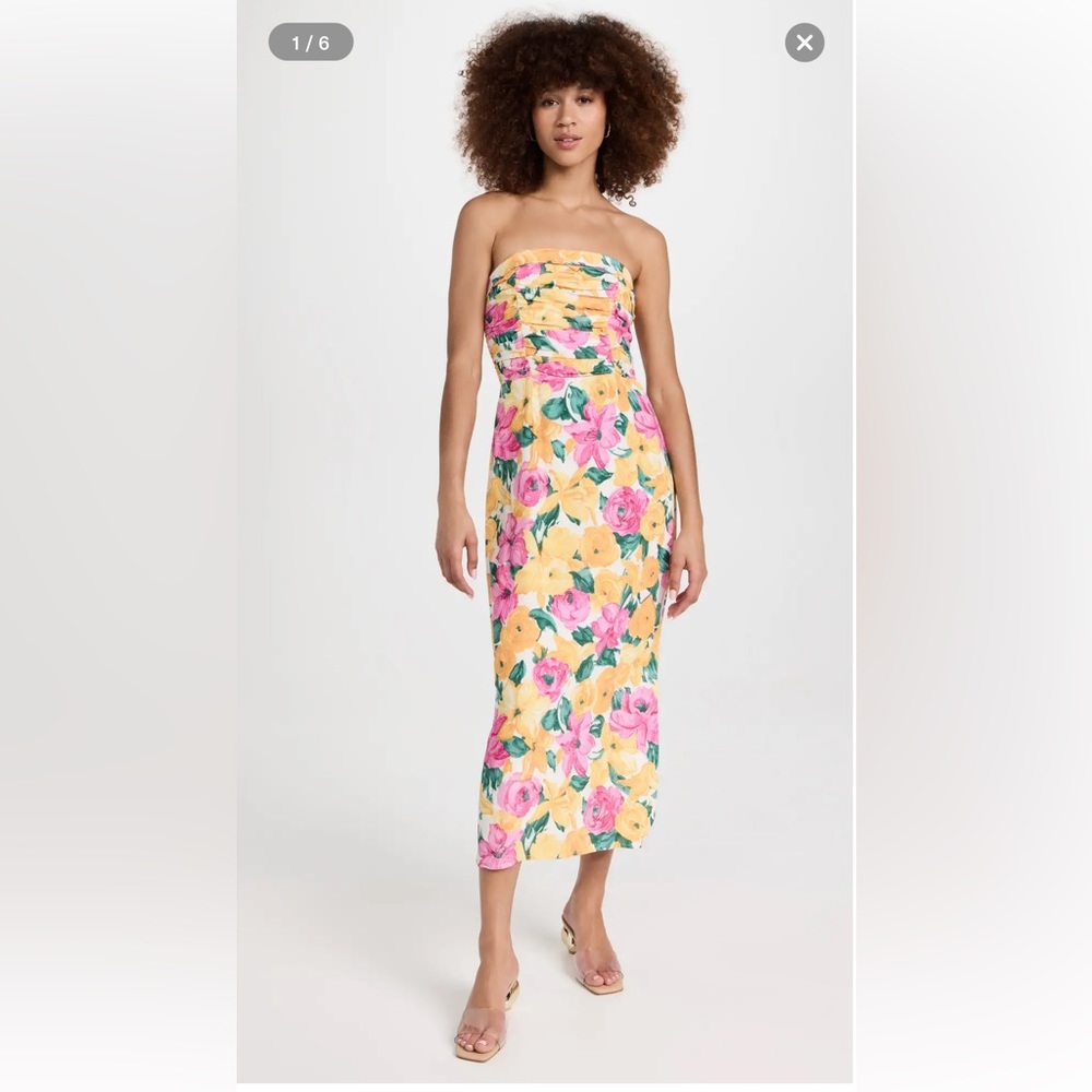 Wayf Strapless Birdie dress size small this season worn just once